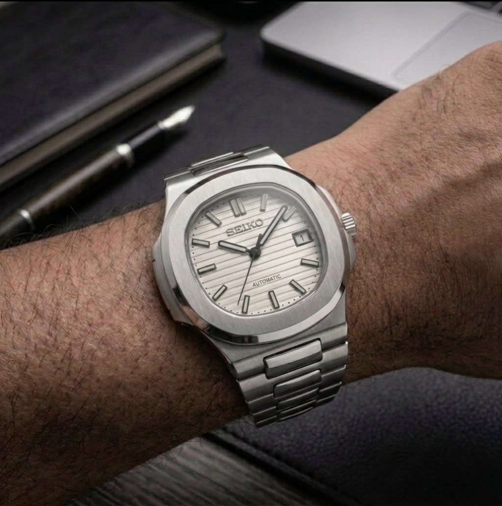 Seiko Mod Horizon Silver - Blanco Polar